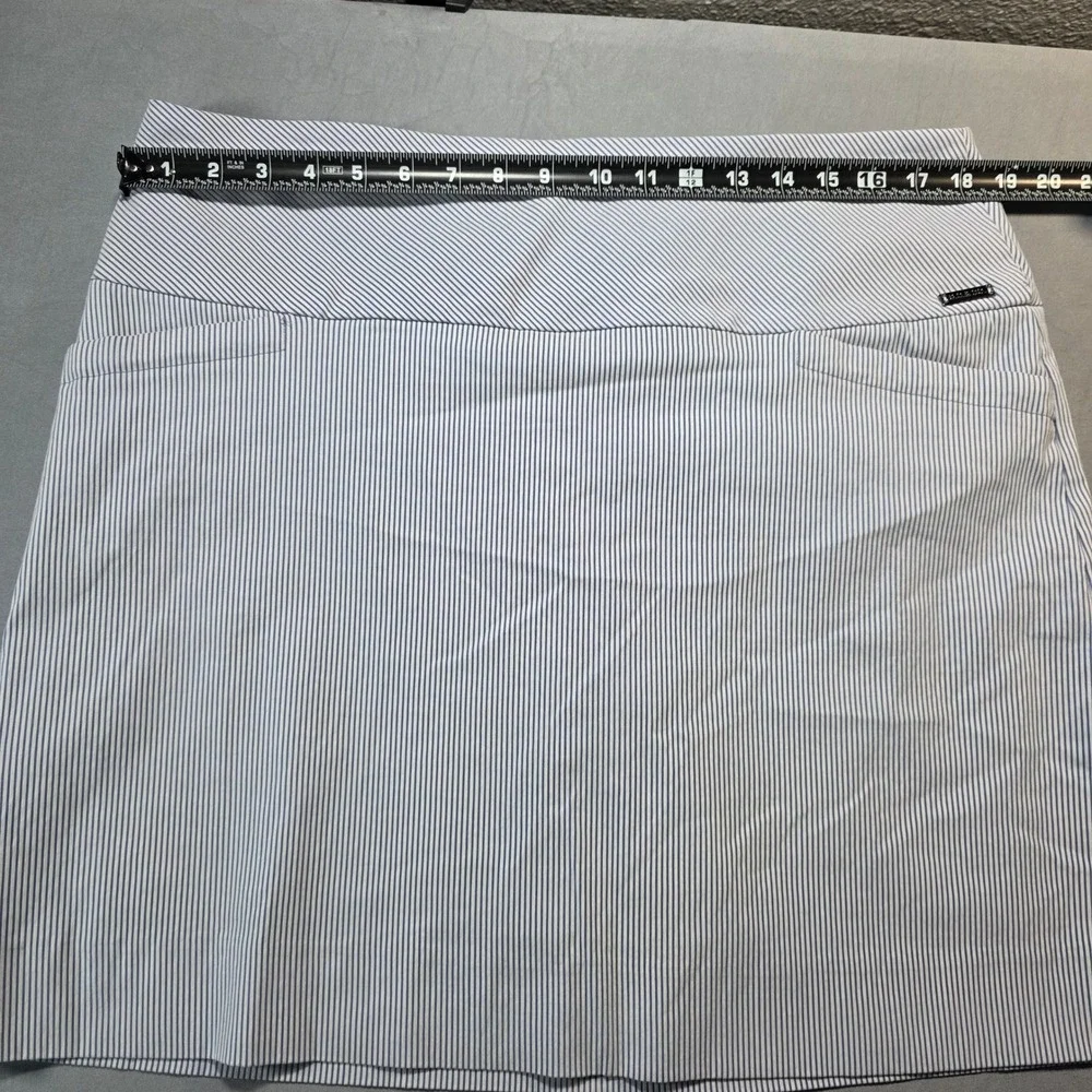 S.C. & Co. Sportswear Pinstripe Skort Blue White XL Athletic Golf‎ Tennis Skirt